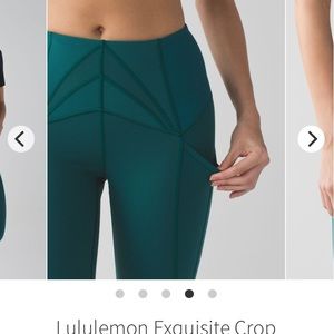 Lululemon Exquisite Crops, Forage Teal